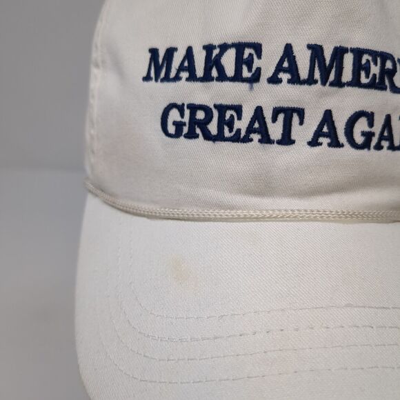 Make America Great Again Snapnback Hat White One Size Adjustable Rope Cali-Fame - Picture 3 of 9